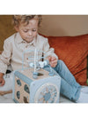 Activiteitenkubus Label Label Hout Blue