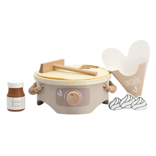 Crepe Maker Label Label Hout Nougat