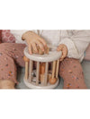 Rollende Vormenstoof Label Label Hout Pink