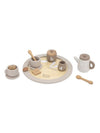 Theeservies Label Label Hout Nougat