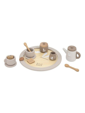 Theeservies Label Label Hout Nougat
