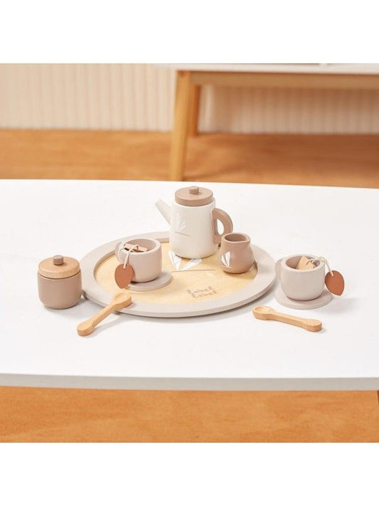 Theeservies Label Label Hout Nougat