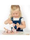 Theeservies Label Label Hout Pink