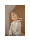 Hand Tamboerijn Label Label Hout Blue