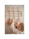 Hand Tamboerijn Label Label Hout Pink