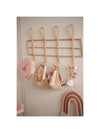 Hand Tamboerijn Label Label Hout Pink