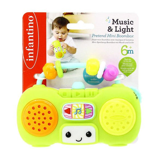 Pretend Mini Boombox Infantino Music & Light