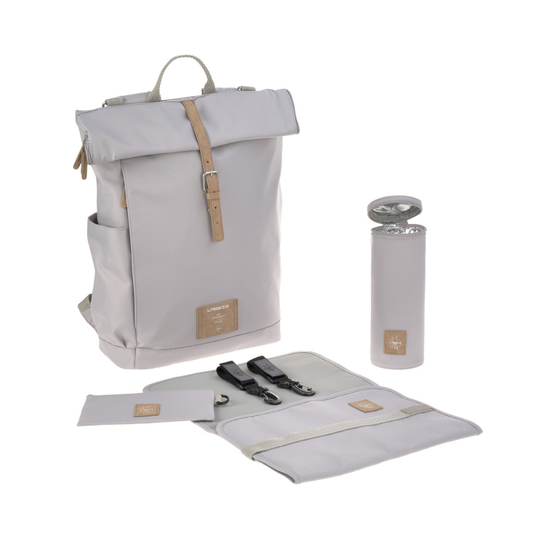 Luiertas Rugzak Lässig Green Label Rolltop - Kleur Grijs