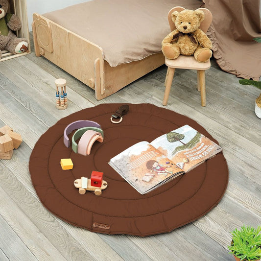 Boxkleed MorDesign Rond Chocolate Brown