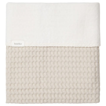 Deken Wieg Koeka Wafel Cotton Fleece Sand