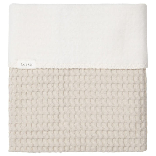 Deken Wieg Koeka Wafel Cotton Fleece Sand