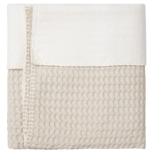 Deken Wieg Koeka Wafel Cotton Fleece Sand