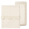 Set | Laken Ledikant + Hoeslaken Ledikant Ruffle Faro Warm White