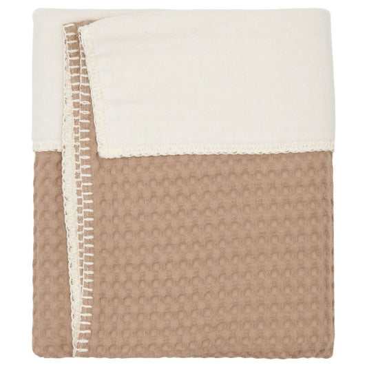 Deken Wieg Koeka Wafel Cotton Fleece Caffe