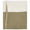 Deken Wieg Koeka Wafel Cotton Fleece Moss