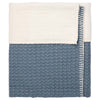 Deken Wieg Koeka Wafel Cotton Fleece Bluestone