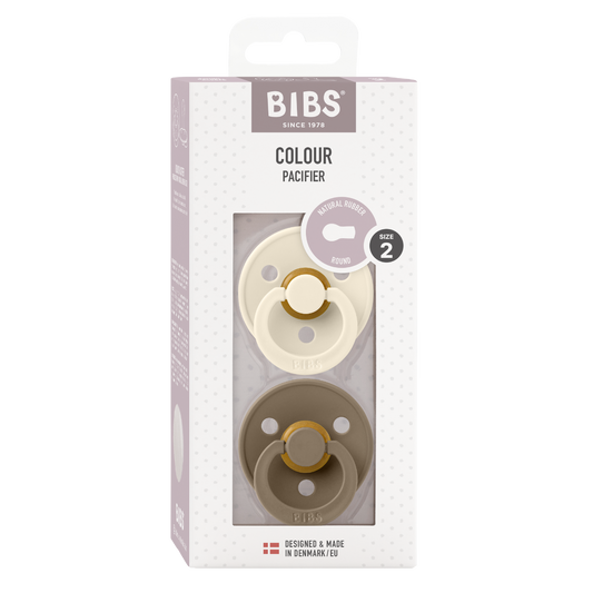 Fopspeen BIBS Ivory/Dark Oak 6-18mnd 2st