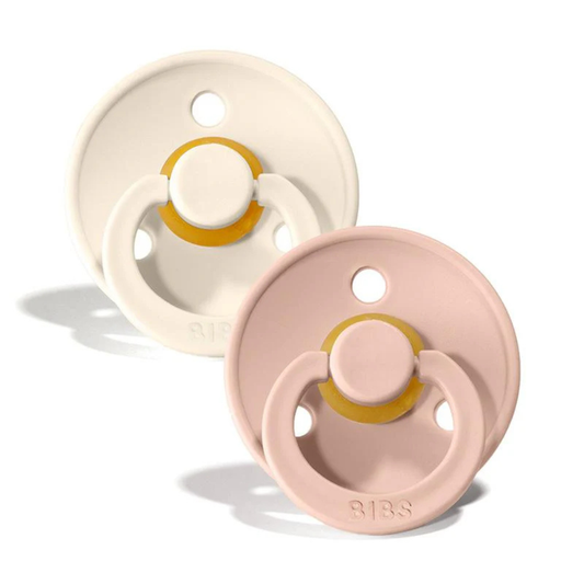 Fopspeen BIBS Round Ivory/Blush 18mnd+ 2st