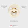 Fopspeen BIBS Round Ivory/Blush 18mnd+ 2st