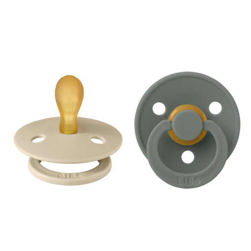 Fopspeen Bibs Symmetric Vanilla/Pine 0-6mnd 2st