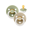 Fopspeen Bibs Round Glow Sage/Vanilla 18mnd+ 2st