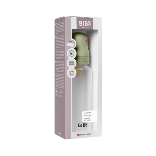 Fles BIBS Latex Round Medium Flow Sage 270ml