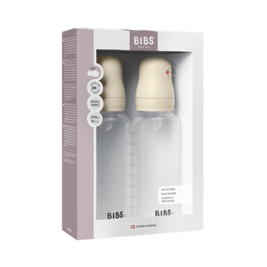 Set | Fles BIBS Latex Round Medium Flow Ivory 270ml 2st
