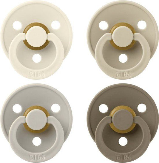 Fopspeen BIBS Colour Ivory/Sand/Vanilla/Dark-Oak 0-6 mnd 4 st