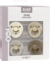 Fopspeen BIBS Colour Ivory/Sand/Vanilla/Dark-Oak 6-18 mnd 4 st