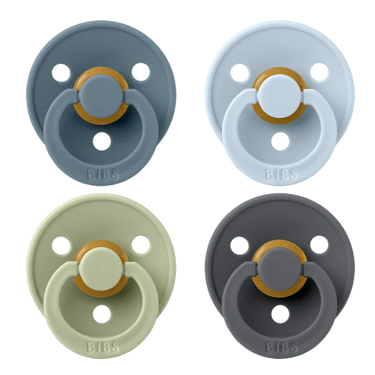 Fopspeen BIBS Colour Petrol/Sage/Baby Blue/Iron 0-6 mnd 4 st