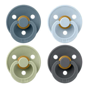 Fopspeen BIBS Colour Petrol/Sage/Baby Blue/Iron 0-6 mnd 4 st