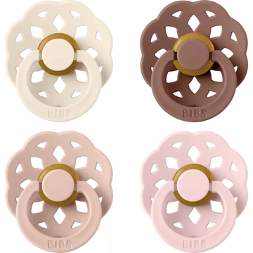Fopspeen BIBS Boheme Ivory/Blush/Woodchuck/Blossom 0-6 mnd 4 st