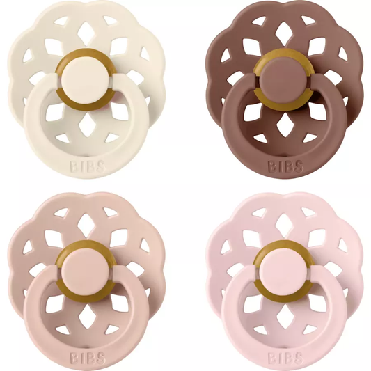 Fopspeen BIBS Boheme Ivory/Blush/Woodchuck/Blossom 0-6 mnd 4 st