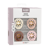 Fopspeen BIBS Boheme Ivory/Blush/Woodchuck/Blossom 0-6 mnd 4 st