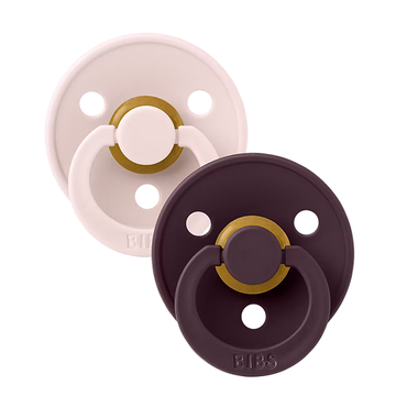 Fopspeen Bibs Colour Petal/Plum 0-6mnd 2st