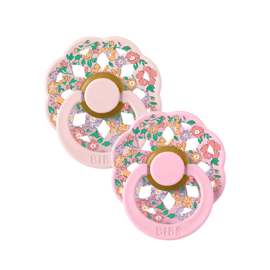 Fopspeen BIBS x Liberty Boheme Round Oscar Meadow Blossom Mix 0-6mnd 2st