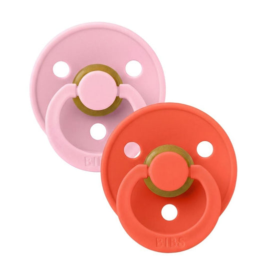 Fopspeen BIBS Anatomical Baby Pink/Tango 6-18mnd 2st