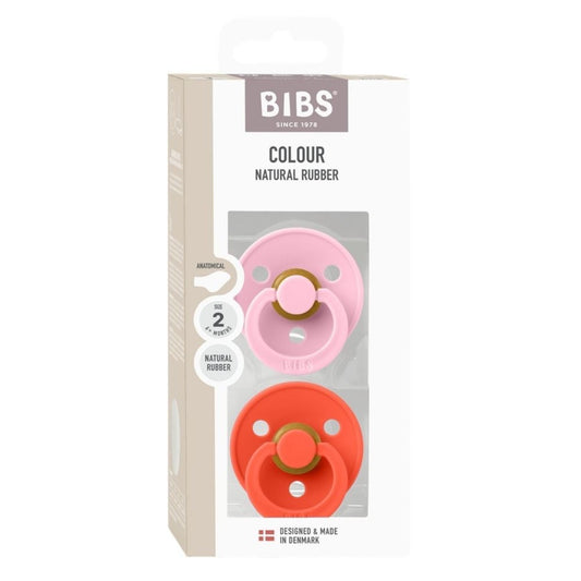 Fopspeen BIBS Anatomical Baby Pink/Tango 6-18mnd 2st