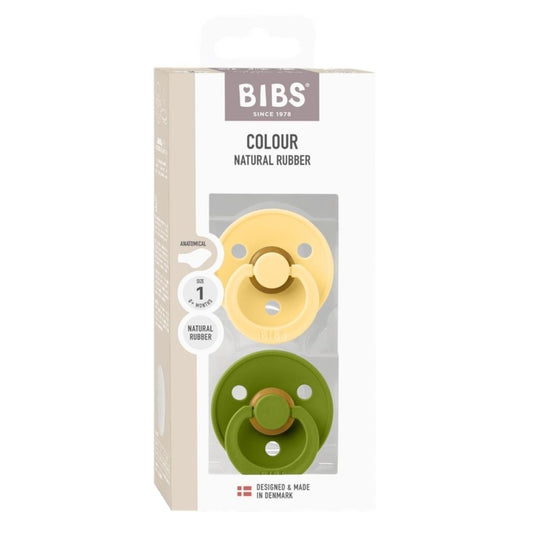 Fopspeen BIBS Anatomical Pale Butter/Wasabi 0-6mnd 2st