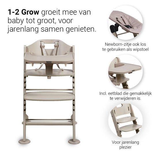 Kinderstoel Novi 1-2 Grow Sand/Sand Melange