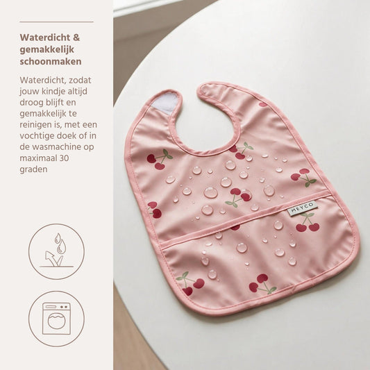 Slabber Met Opvangbak Meyco 2-Pack Cherry Soft Rose