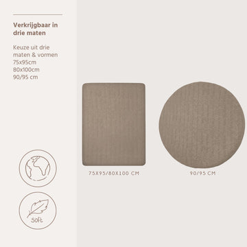 Hoeslaken Boxmatras Meyco Deluxe Jacquard Chevron Dark Taupe