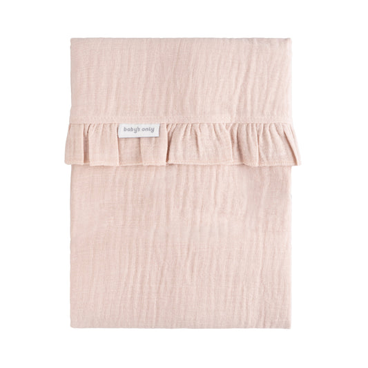 Laken Ledikant Baby's Only Calm 120x150 Oud Roze Ruffle