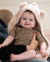 Omslagdoek Baby's Only Oortjes Snow Oud Roze