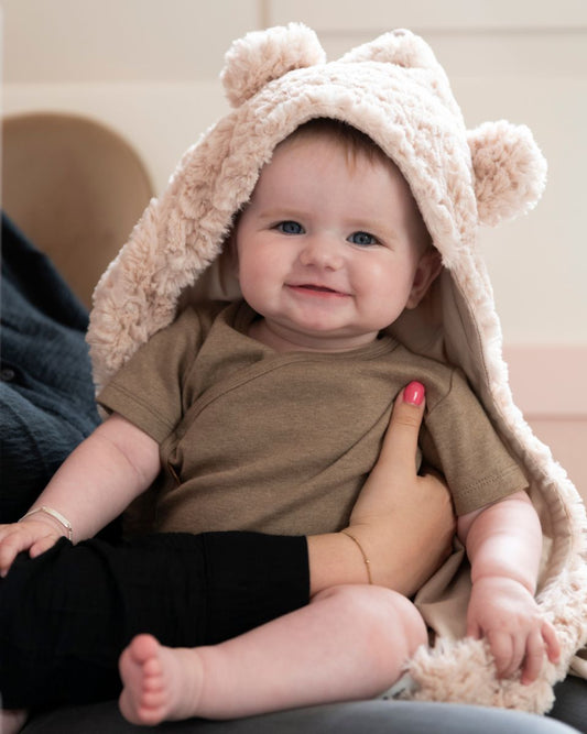 Omslagdoek Baby's Only Oortjes Snow Oud Roze