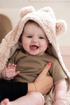 Omslagdoek Baby's Only Oortjes Snow Oud Roze