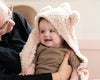 Omslagdoek Baby's Only Oortjes Snow Oud Roze