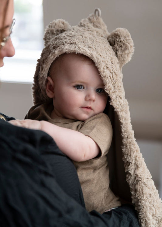 Omslagdoek Baby's Only Oortjes Snow Taupe