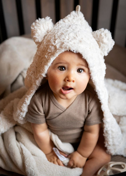 Omslagdoek Baby's Only Oortjes Snow Wolwit