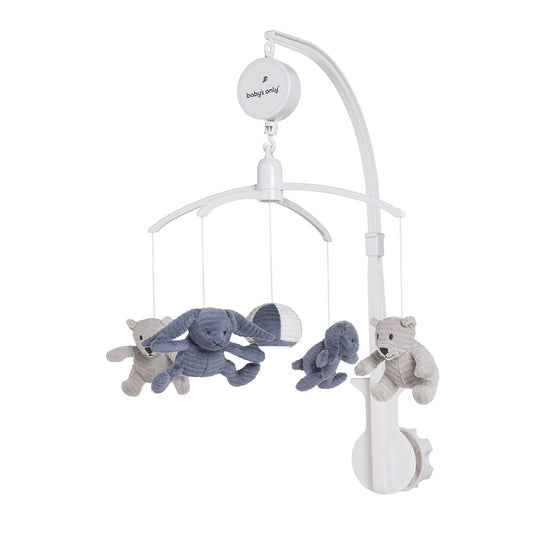 Muziekmobiel Toys Baby's Only Sense Vintage Blue/Kiezelgrijs/Wit